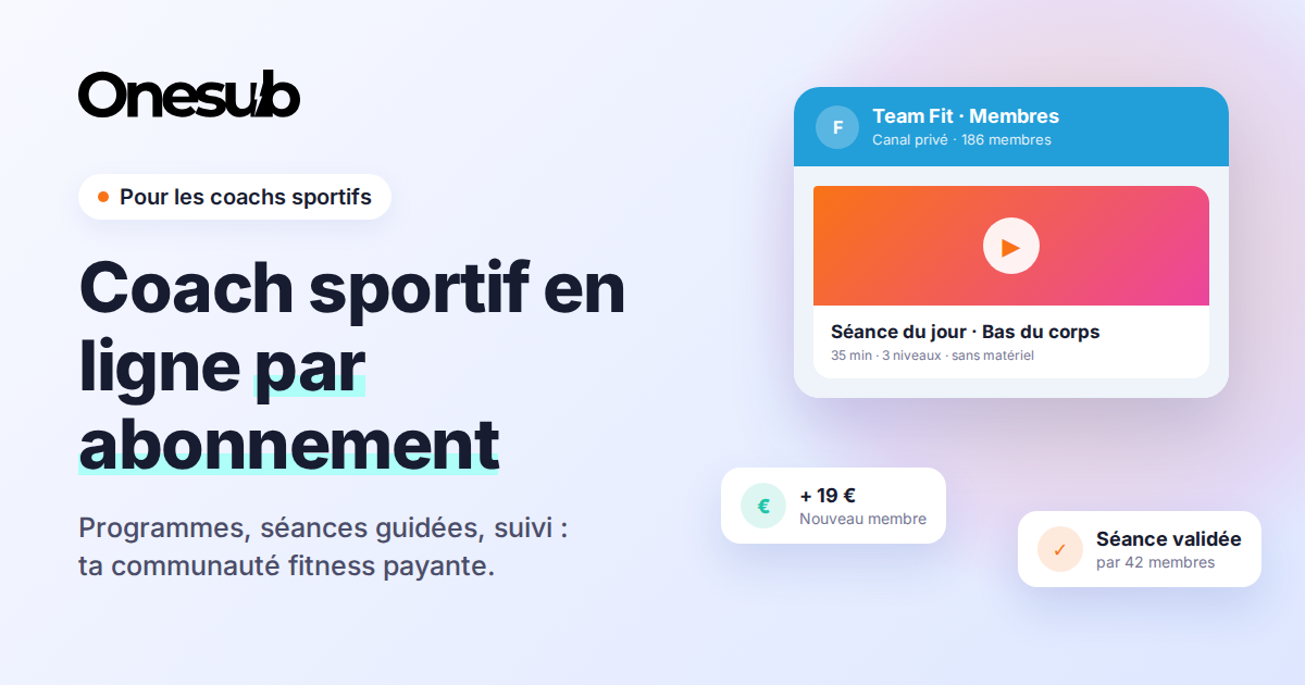 Guide pour les coachs sportifs : communauté fitness payante