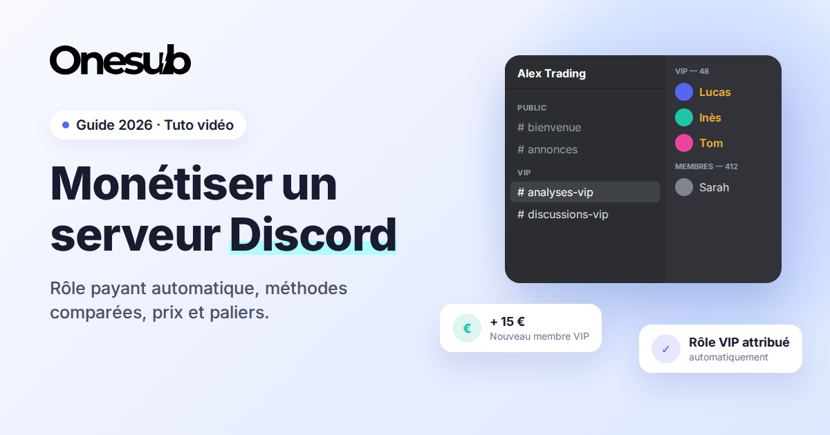 Guide : monétiser un serveur Discord